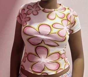 Floral Print cute crop top