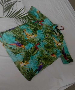 Tropical Parrot Print Shirt
