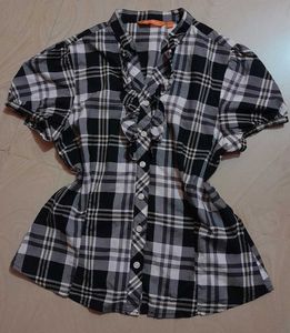 Black And White Cutest Korean Top