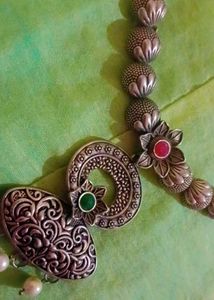 Oxidized Silver Necklace