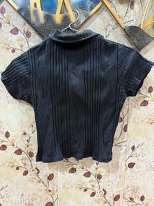 Zara Black Polo Top