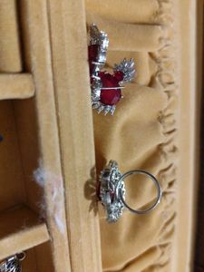 Combo - 1 Pair Zirconia Earrings and Ring