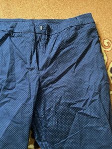 Navy Blue Dot Patterned Pants