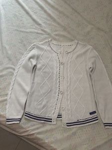 Chic White Cable Knit Cardigan