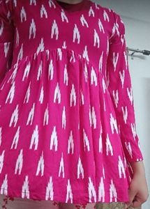 Pink Printed Tunic Top