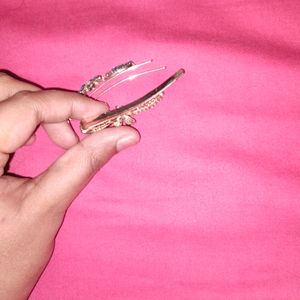 Sparkling Aqua &amp; White Hair Clips - Set of 2