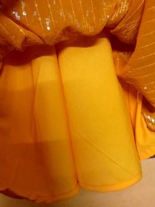 Girls&#39; Festive Orange Dress 5to7 Age