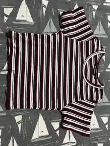 Striped Ribbed Tee