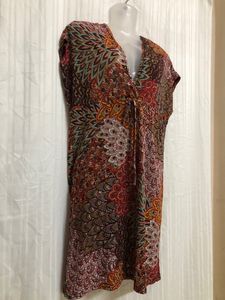 Multi Colour Mini V Neck Dress