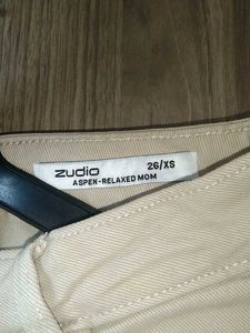 Beige Denim Jeans