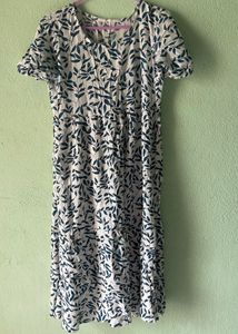 Gathered Blue Dress For Girls and Women's