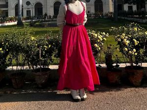 Pink Tiered Maxi Dress(Without Inner)