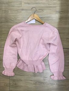 Pink Ruffle Hem Top - Bust 32