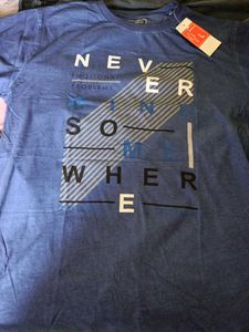 Graphic Print Blue T-Shirt