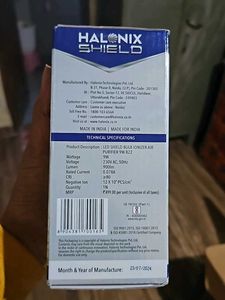 Halonix Shield Ionizer Air Purifier 9w Bulb