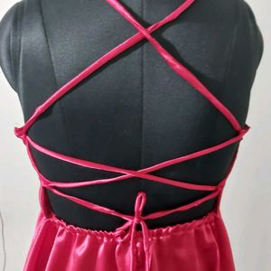 Red Satin Frock