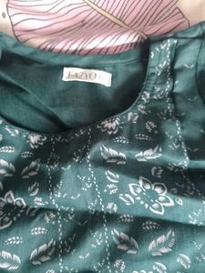 Green Floral Print Top