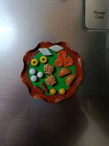 Bengali Sweets Plate Fridge Magnet