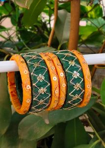 Silk Thread Bangles Set