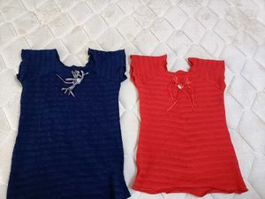 Cute Tops Red&amp;blue