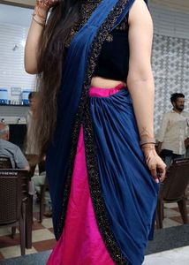 Sale 💰 Premium Fabric Ready To Wear Saree/Lahenga