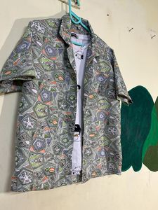 Printed Boxy Top / Overshirt