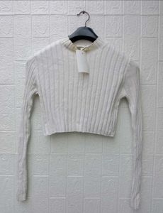 New with tag Pinterest Ribbed Crop Top - Long Slee