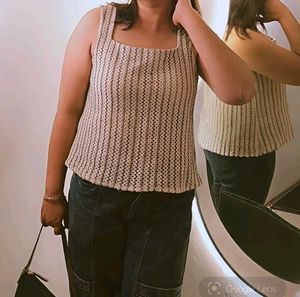 Striped Crochet Top