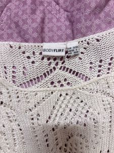 BODYFLIRT CROCHET Knit Mini Dress