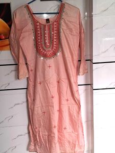 Embroidered Silk Kurta With pant And Dupatta