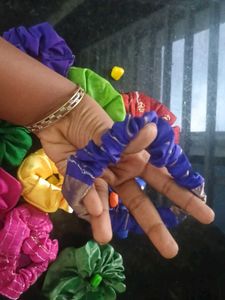 Colorful Handmade Scrunchie Set