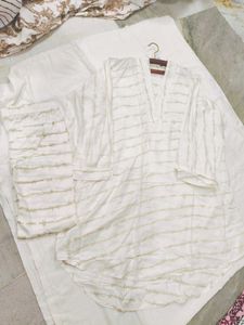 White Embroidered Kurta Set