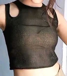 Sheer Black Crop Top