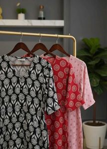 Elegant Printed Kurta&#39;s (Pack of three)