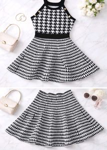 Chic Houndstooth Skater Dress