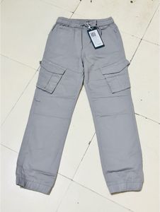 Boy 10-12 Year Trendy Gray Cargo Pants