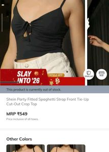 New Tie-Front Crop Top cum Inner Wear(Bargainable)