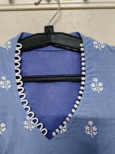 Elegant Blue Printed Kurta