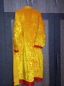 Velvet Yellow Stitched Kurta