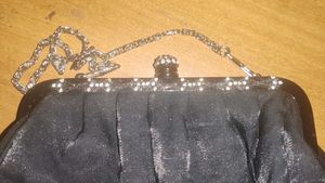 JESSICA MCLINTOCK Metallic BLACK PARTY Clutch