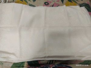 White Floral Fabric