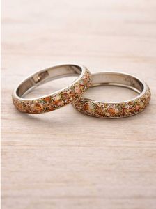 Elegant Silver-Tone Bangles (Set of 2)