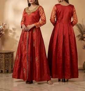 Elegant rust Ethnic Gown