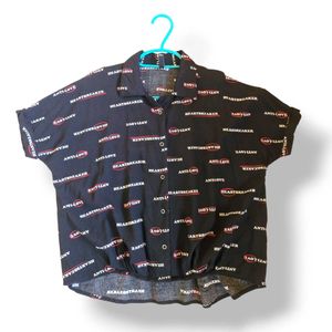 Trendy Black Patterned Shirt