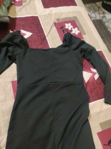 Chic Bodycon Midi Dress black