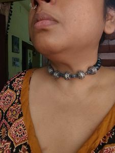 Classy Onyx And Lapis Lazuli Choker