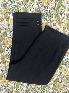 Black Palazzo with Pearl Detail