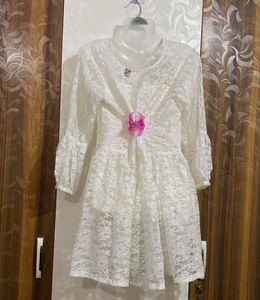 White Lace Mini Dress