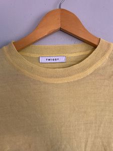 Yellow Long Sleeve Knit Top