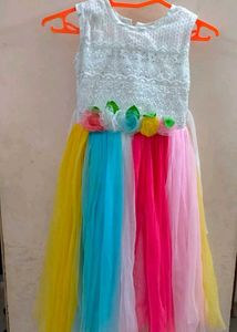 Cute Girls' Rainbow Dress